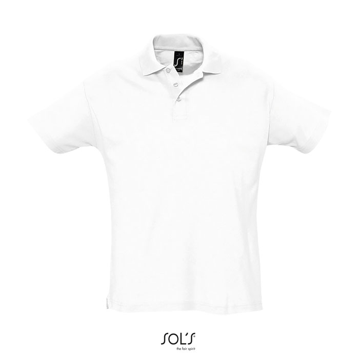 Polo homme publicitaire coton 170g - SUMMER Blanc 1